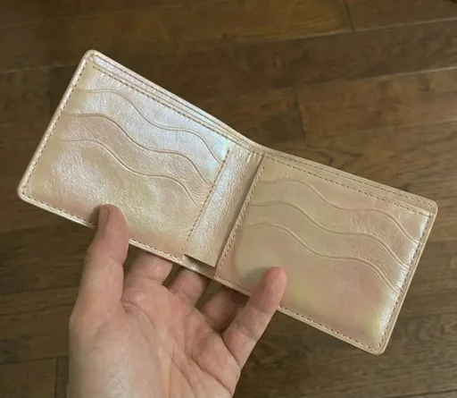Ravisauce Cream Wave Wallet Open