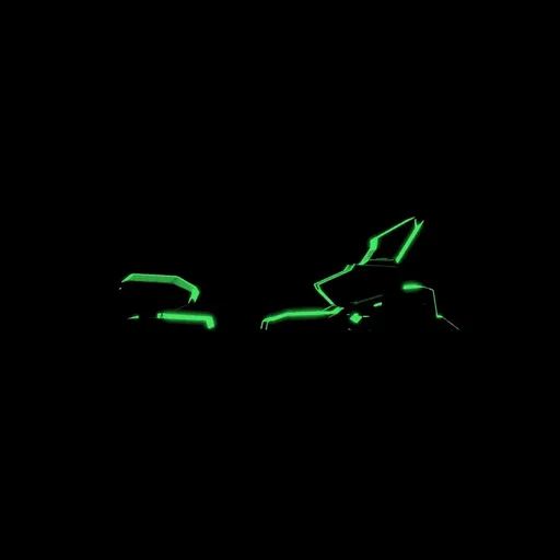 Ravisauce Green Wireframe Car