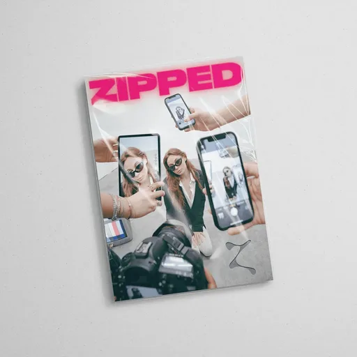 Zipped Magazine Cover Mockup