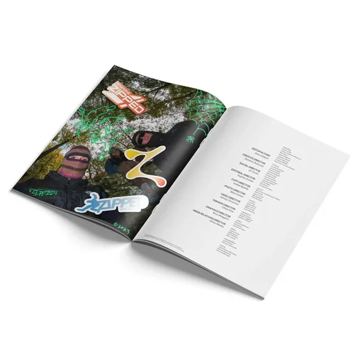 Zipped Magazine Spread Credits